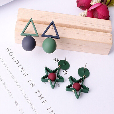

Fashion Women Colorful Vintage Geometric Dangle Ear Stud Earrings Jewelry New