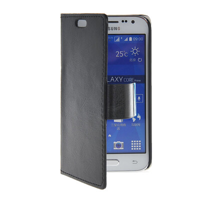 

MOONCASE кожи высокого качества Сторона Флип кошелек карта с Kickstand чехол для Samsung Galaxy Core Prime G3608 Черный
