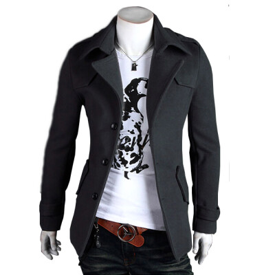 

Zogaa Autumn And Winter New Mens Wool Coat Single-breasted Casual