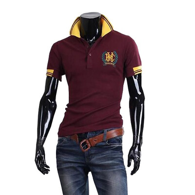 

Zogaa New Mens Polo Shirt Fashion Slim Embroidery All-matching