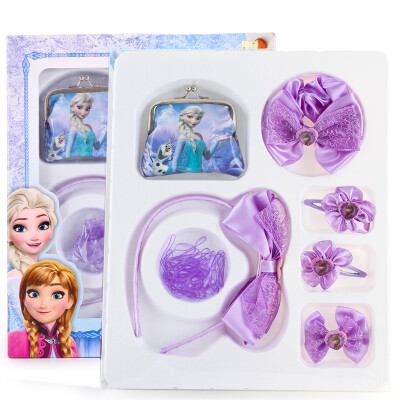 

Disney Disney Children's Hairpin Girl Necklace Set Princess Hairpin Hairpin Little Girl Hairband Head Jewelry 1F006 Ice Snow Purple