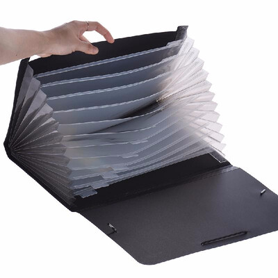 

A4 Legal Letter Size 13 Pocket Poly Expanding File Folder Organizer Jacket for Contract Tax Documents Bill Statements Brief Report