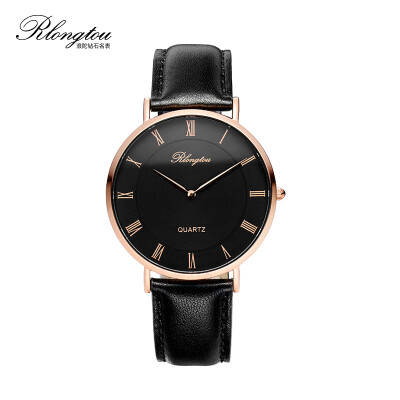 

RlongTou watch mens perfect series 112M-P-B rose gold Rome black face