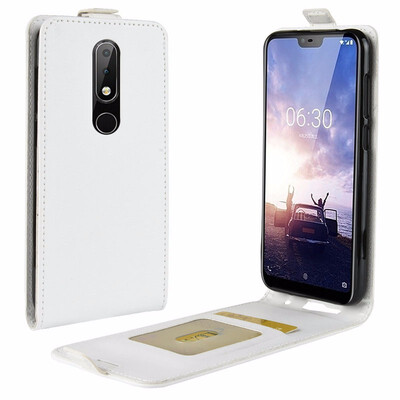 

for Nokia X6 2018 TA-1099 WIERSS Flip Leather Case for Nokia X6 2018 TA-1099 Retro Wallet Case Leather Cover Cases Fundas Capa