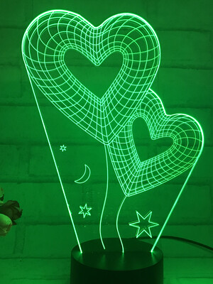 

AINA 7 color moon heart night light