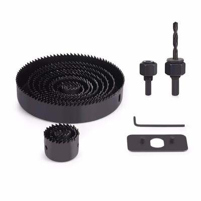 

16pcs Carbon Steel Hole Saw Drill Kit Woodworking Tool with Blow Box Packaging