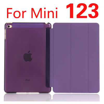 

Case for iPad Mini 4 3 2 1 Case PU Leather Silicone Soft Back Trifold Stand Auto SleepWake up Smart Cover for iPad Mini 2 Case