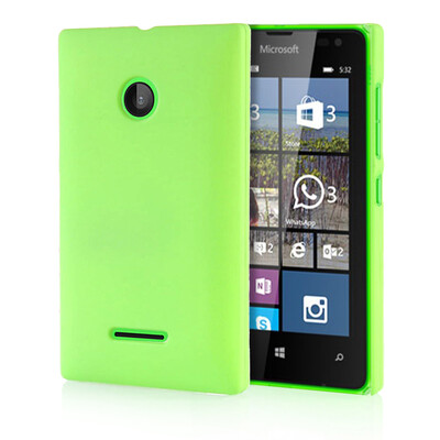 

MOONCASE Hard Rubberized Rubber Coating Devise Back ЧЕХОЛ ДЛЯ Nokia Lumia 532 Green
