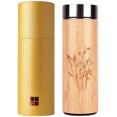 

Jingdong supermarket Jiahong US furniture bamboo series of bamboo insulation Cup vacuum insulation cold car loaded cup 304 stainless steel cup liner tea gift cups mother models