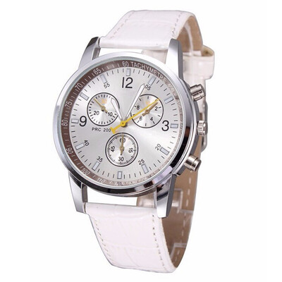 

Mens Faux Leather Band Quartz Analog Dress Bracelet Wrist Watch