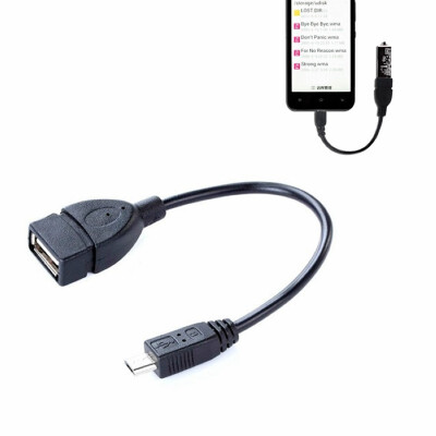 

Micro USB Male To USB 2.0 Female For Samsung OTG Adapter Cable Black HTC