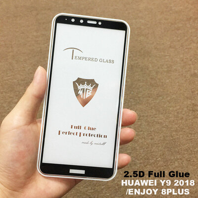 

full Glue Tempered Glass Screen Protector for Huawei Y9 2018 FLA-LX1 FLA-LX2 FLA-LX3 FLA-AL20 Enjoy 8 Plus Anti fingerprint film