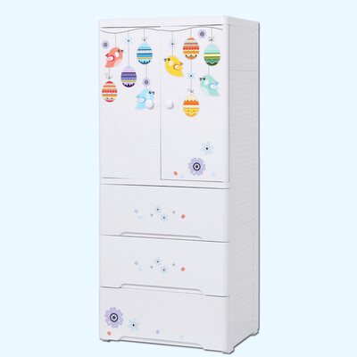 

Also elegant drawer plastic storage cabinet cartoon storage cabinet finishing cabinet baby storage box childrens wardrobe six-layer hanging clothes 3 drawer