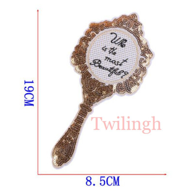 

twilingh Patches Sewing Iron-On Accessories Big Fruit Embroidered Sequined Patches For Clothing