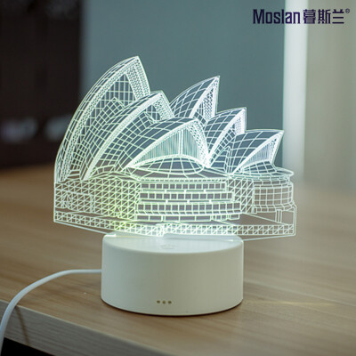 

Creative 3D table lamp than love night lamp Christmas birthday gift three-dimensional plug room bedroom bed simple modern