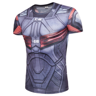 

Marvel fashion mens T-shirt anime adult shirt Captain America Superman Iron Man&other role-playing T-shirt