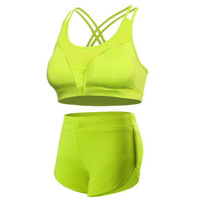 

Sexy tight Yoga suit fast drying fitness sports pants bra gym ladies wear