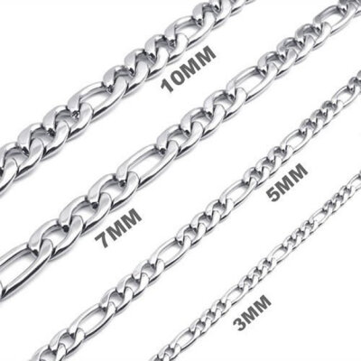 

Hpolw New Trendy Jewelry Mens Stainless Steel Casting Sterling Silver Casual&Sporty Hollow Out Lobster Clasps Chain Necklace