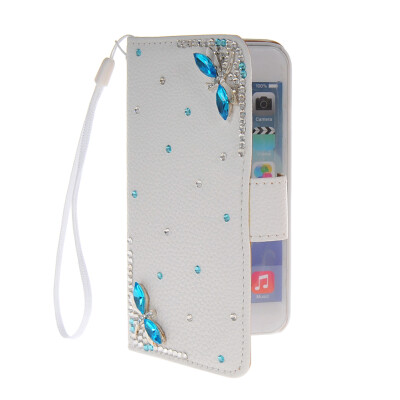 

MOONCASE Luxury Crystal Rhinestone Leather Side Flip Stand Shell Back Case Cover for Apple iPhone 6 ( 4.7 inch