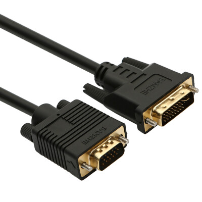 

Shanze SAMZHE DVG-18 DVI24 5 revolution VGA public gold version of the two-way conversion cable VGA to DVI computer monitor cable 18 meters