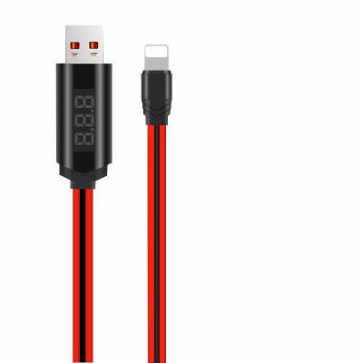 

HOCO USB Cable 2A For Lightning LED Digital Display Cable Fast Charging Data Cable Timing for iPhone X 8 7 6 5 iPad Mobile Phone