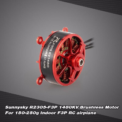 

RC Quadcopter ESC Sunnysky R2305 2305 1480KV 2-3S Brushless Motor for Indoor F3P RC Fixed-wing Airplane 250g Airplane F3P Motor K