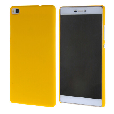 

MOONCASE Huawei P8 Case Hard Rubberized Rubber Back Case Cover for Huawei Ascend P8 Yellow