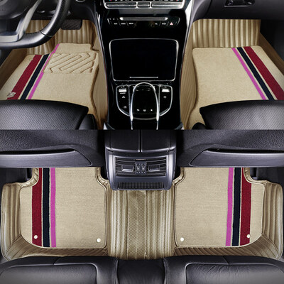 

Wufu Jinniu car mats stars series all surrounded by large car special custom double leather waterproof colorful super elastic silk mats elegant meters