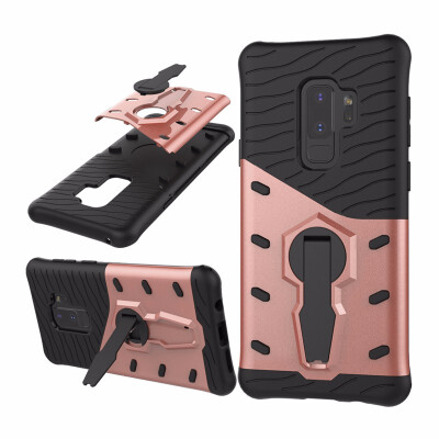 

Goowiiz Phone Case For Samsung Galaxy S9S9 Plus Luxury Armor TPUPC Silicone Hard Bracket Prevent falling