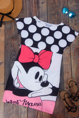 

Fashion Women Cartoon Dress Summer Sleeveless Dresses Mini Bodycon Pencil Skirt