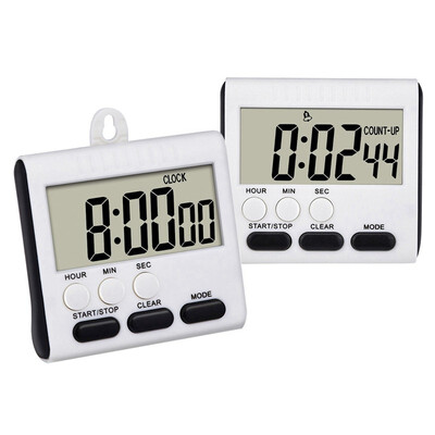 

UpperX 2 Pack Magnetic Digital Kitchen Timer 24 Hours Clock Timer Loud Alarm with Big Digits&Stand Black