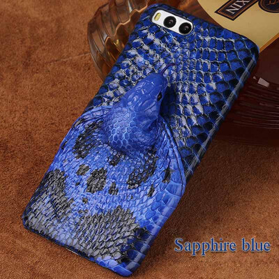 

Genuine Leather Phone Case For Xiaomi Mi 6 Case Snake Head Rear cover For Redmi 4 4X 5 5X Back Cover