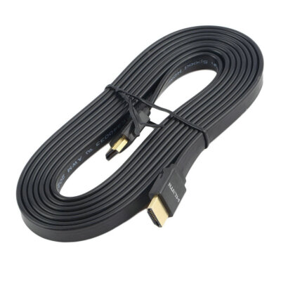 

Flat Noodle HDMI Cable HighSpeed For HDMI 3D DVD HDTV 1.5m 3m 5m black 3m