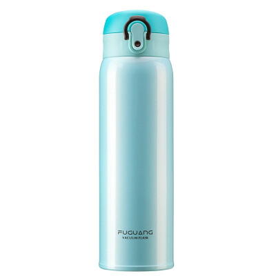 

Jingdong supermarket] rich light lightweight fashion portable portable stainless steel shell cover insulation cup 480ml green (WFZ1011-480