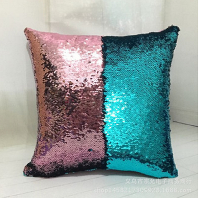 

Cntomlv Pillowcase Decorative Mermaid Sequin Colorful Square Plain Knitted Hidden Zipper Pillow Home Car Sofa Cushion Cover 4040