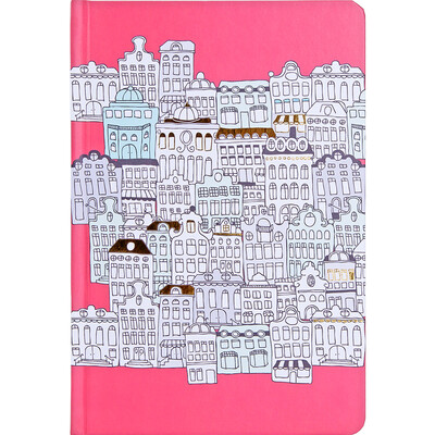 

Guangbo GuangBo 120 A5 Creative Notebook Hard Face Pocket Notepad Office Supplies Small Town Story Red FB60449