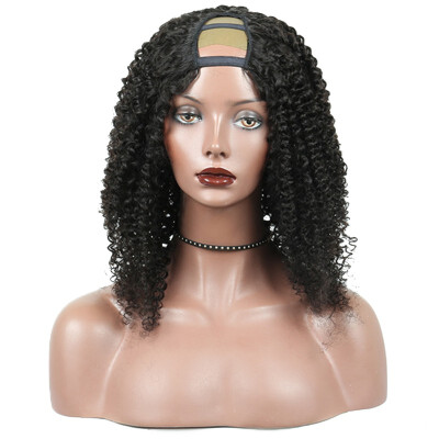 

130 Density non lace Upart Human Hair Wigs With Kinky Curly Dolago