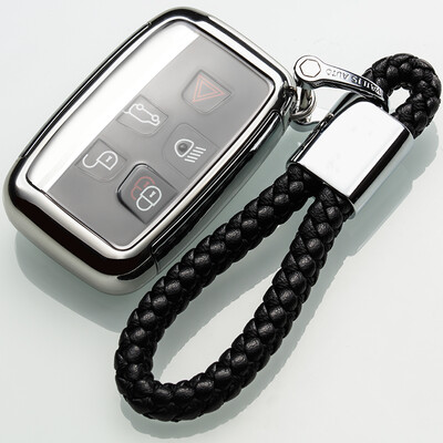 

Di Galon all-inclusive Land Rover car key bag found God of the Range Rover Stars Range Rover Aurora key set decoration protection soft plastic shell men&women black braided key rope buckle