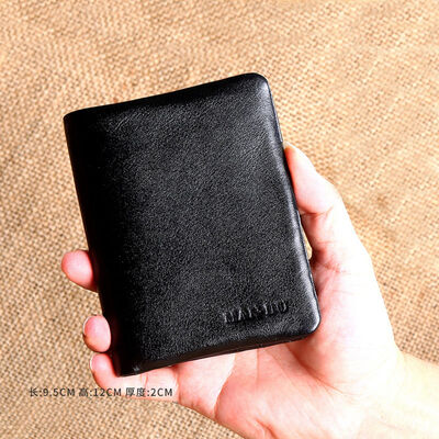 

Mens Vintage 100 Genuine Leather Bifold Wallet Money Card Holder Clutch Purse