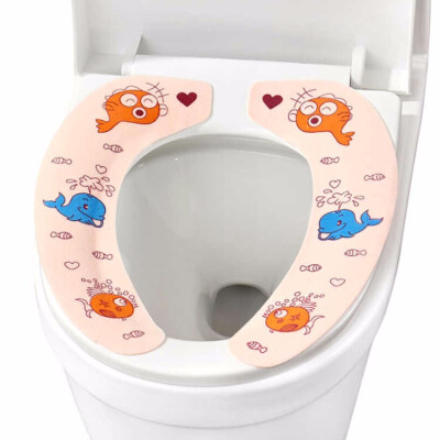 

New Toilet Seat Heated Super Practical Paste Toilet Seat Cover Candy-colored Thick Beiji Rong Use Can Be Washed Repeatedly