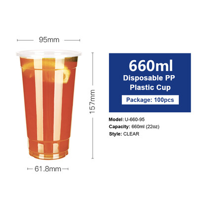 

Free Shipping 12oz-22oz Clear Plastic PP Cups with Dome & Flat Lids for Juice Tea Milk Iced Coffee Bubble Boba Smoothie 100pcs