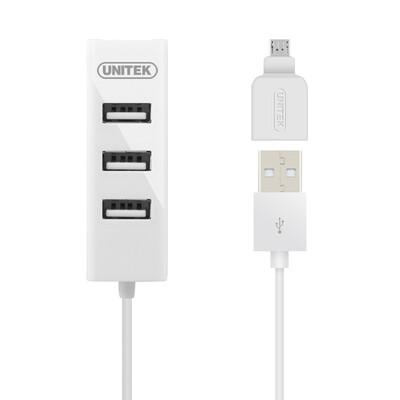 

Улучшенный человек (UNITEK) USB 2.0 разветвитель с OTG адаптер 4 HUB 0,3 метров ноутбук планшет Эндрюс мобильный концентратор белый JD21D6DWH