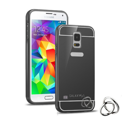 

MOONCASE Plating Metal Frame Edge Mirror Back Protective Shell 2 in 1 Thin Case Cover for Samsung Galaxy S5