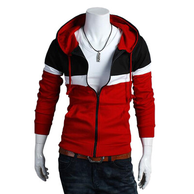 

CT&HF Men Sports Style Fleece Fashion Personality Loose Coat Korea Leisure Comfortable Fleece Autumn Thickening Splicing Fleece