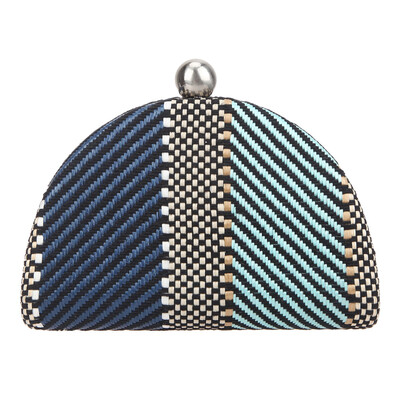 

Fawziya Colorblock Semi Circle Women Clutch Purse Evening Straw Clutches