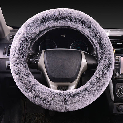

Faux Rabbit Fur Steering Wheel Cover Cute Comfortable Plush Steering Wheel Cover High Quality Faux Fur Steering Cover FFWC01