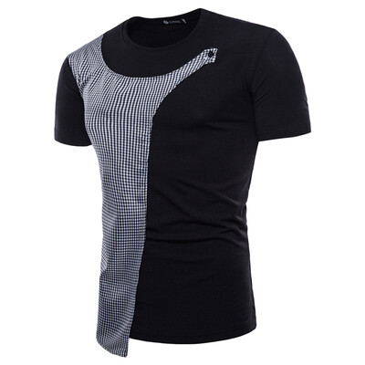 

Mens Fashion Short Sleeve T Shirt Caasual Plaid T Shirt