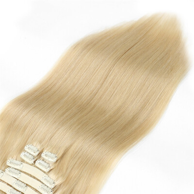 

BHF Hair Thick Ends Blonde Colors Full Head Double Drawn Laced Clip In Hair Extensions