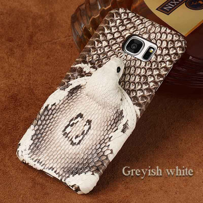 

Genuine Leather Phone Case For Samsung S7 Edge Case Snake Head Rear cover For S8 Note 8 Back Cover