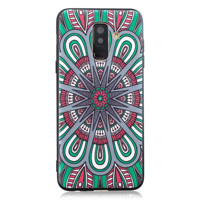 

Samsung Galaxy A6 Plus 2018 Case Embossed Soft TPU Shockproof Print Protective Cover